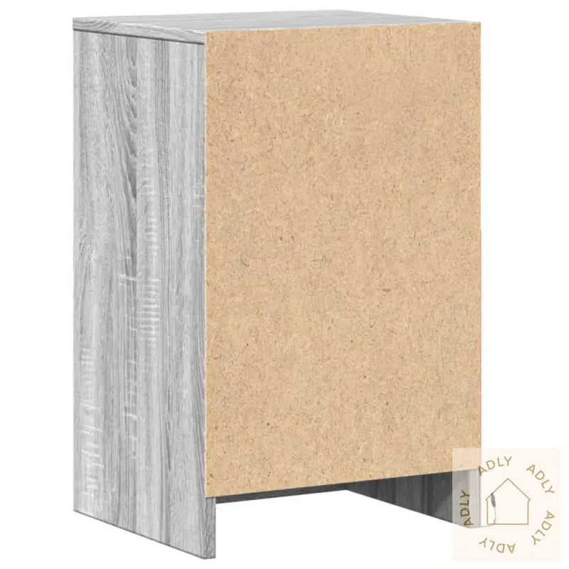 Nattbord Med Led Grå Sonoma Konstruert Tre