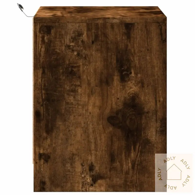 Nattbord Med Led Røkt Eik Konstruert Tre