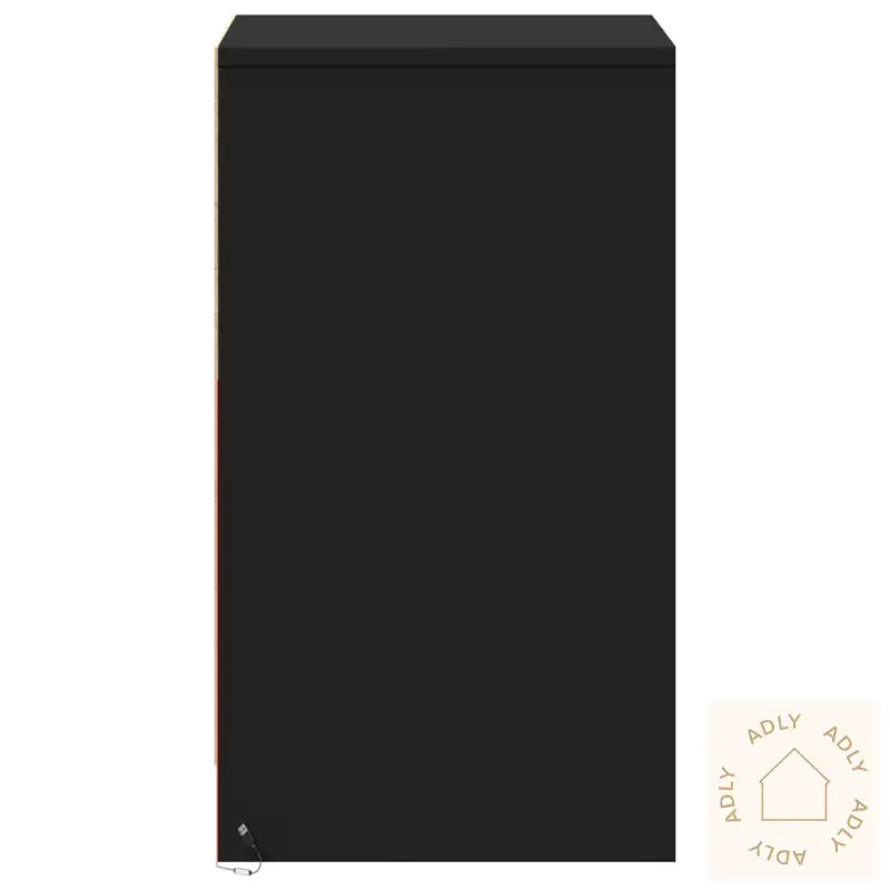 Nattbord Med Led Svart Konstruert Tre