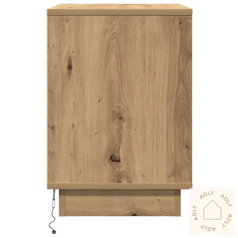 Nattbord Med Led 2 Stk Artisan Eik 50X34,5X50 Cm