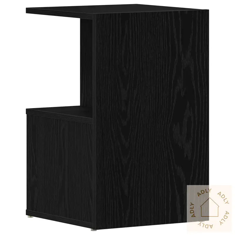 Nattbord 2 Stk Svart Eik 35X35X55 Cm Bakteriefritt Tre