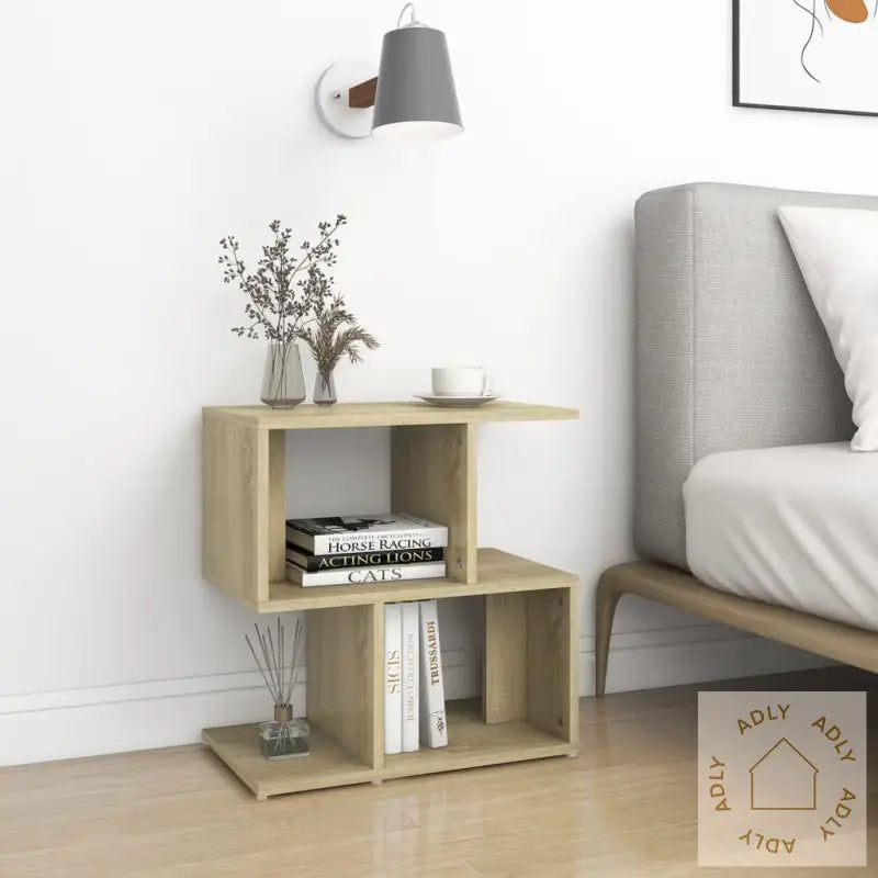 Nattbord 2 Stk Sonoma Eik 50X30X51,5 Cm Konstruert Tre