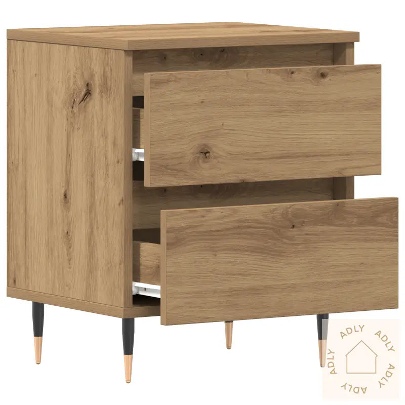 Nattbord 2 Stk Artisan Eik 40X35X50 Cm Konstruert Tre
