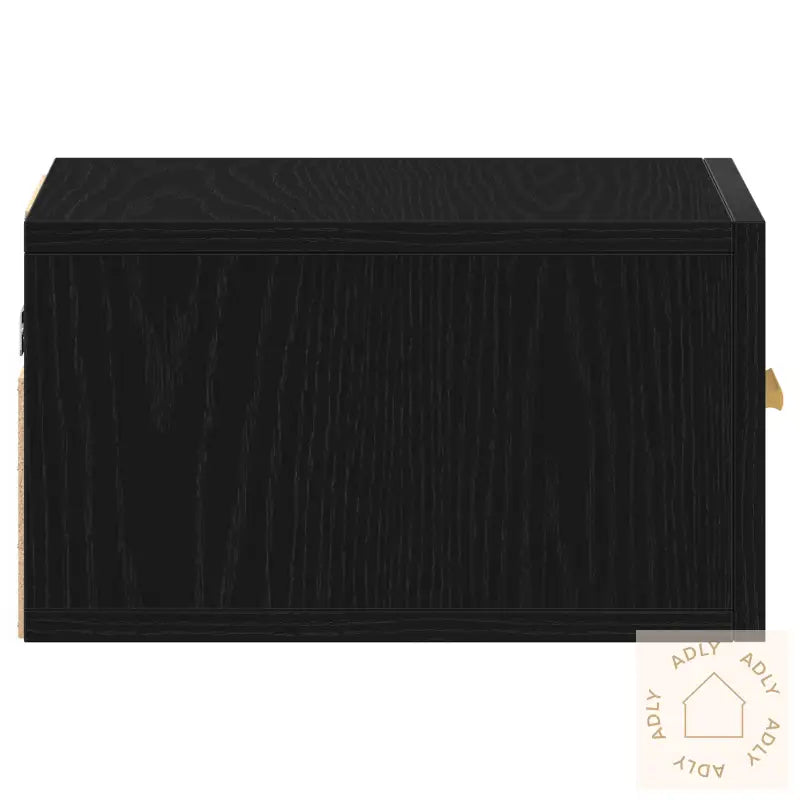 Vegghengte Nattbord 2 Stk Svart Eik 35X35X20 Cm