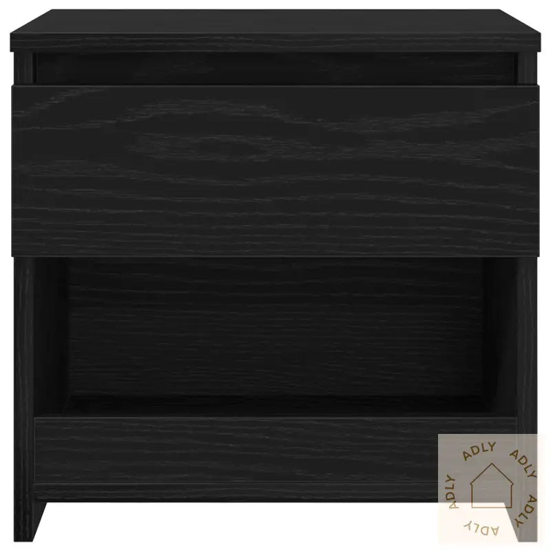 Nattbord 2 Stk Svart Eik 40X30X39 Cm Laget Av Tre