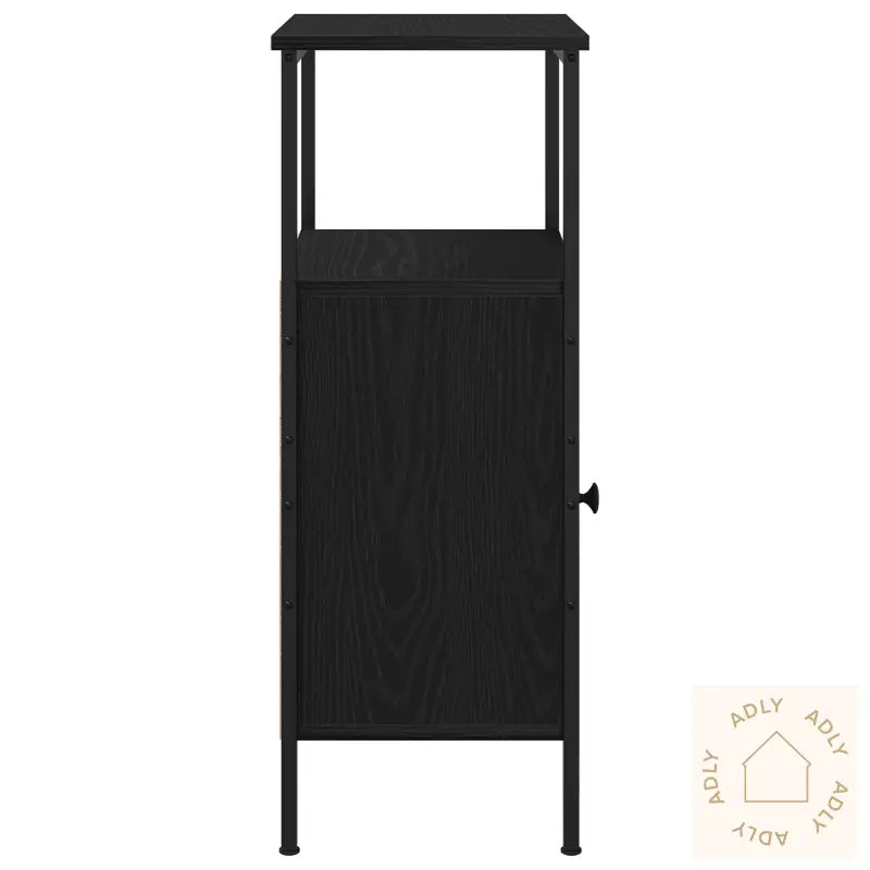 Nattbord 2 Stk Svart Eik 41X31X80 Cm Konstruert Tre