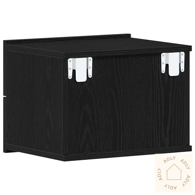 Nattbord 2 Stk Svart Eik 40X30X30 Cm Laget Av Tre