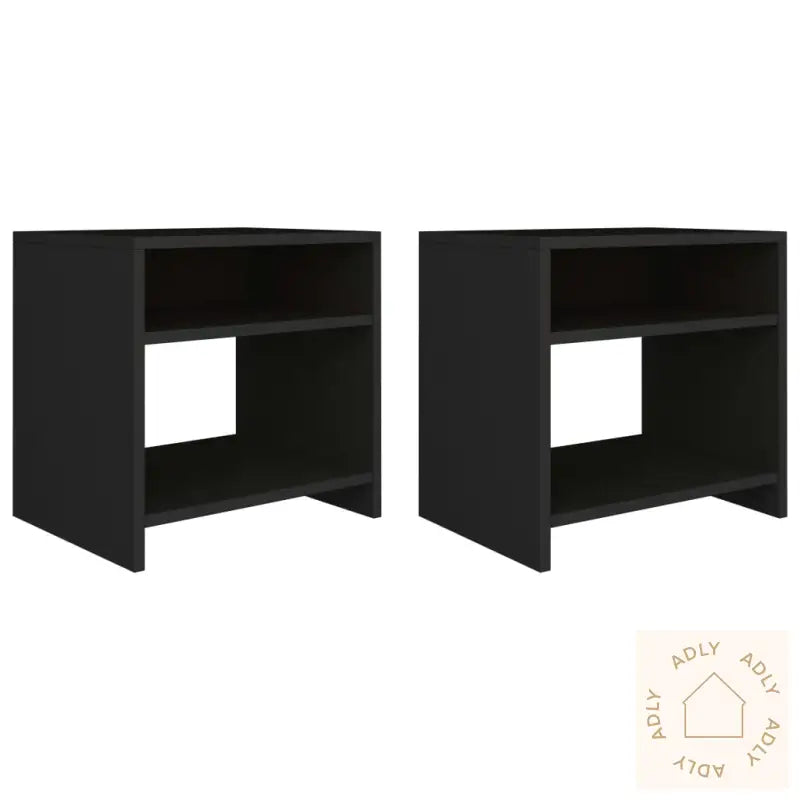 Nattbord 2 Stk Svart 40X30X40 Cm Konstruert Tre
