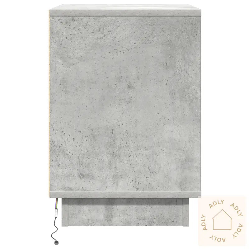 Nattbord Med Led 2 Stk Betong Grå 50X34,5X50 Cm