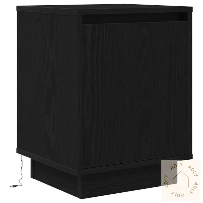 Nattskap Med Led-Lys Sort 38X34X50 Cm