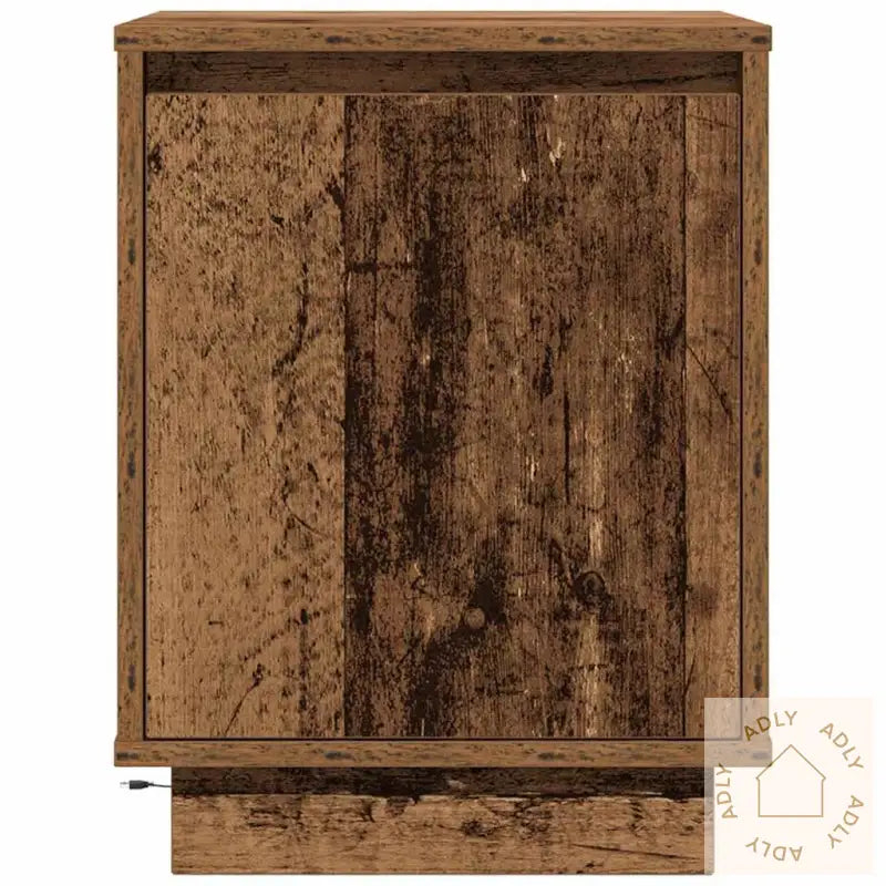 Nattskap Med Led-Lys 2 Stk Gammelt Tre 38X34X50 Cm