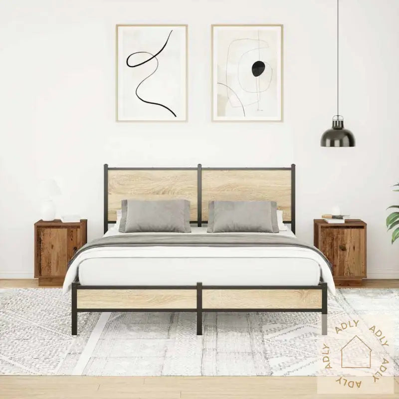 Nattskap Med Led-Lys 2 Stk Gammelt Tre 38X34X50 Cm