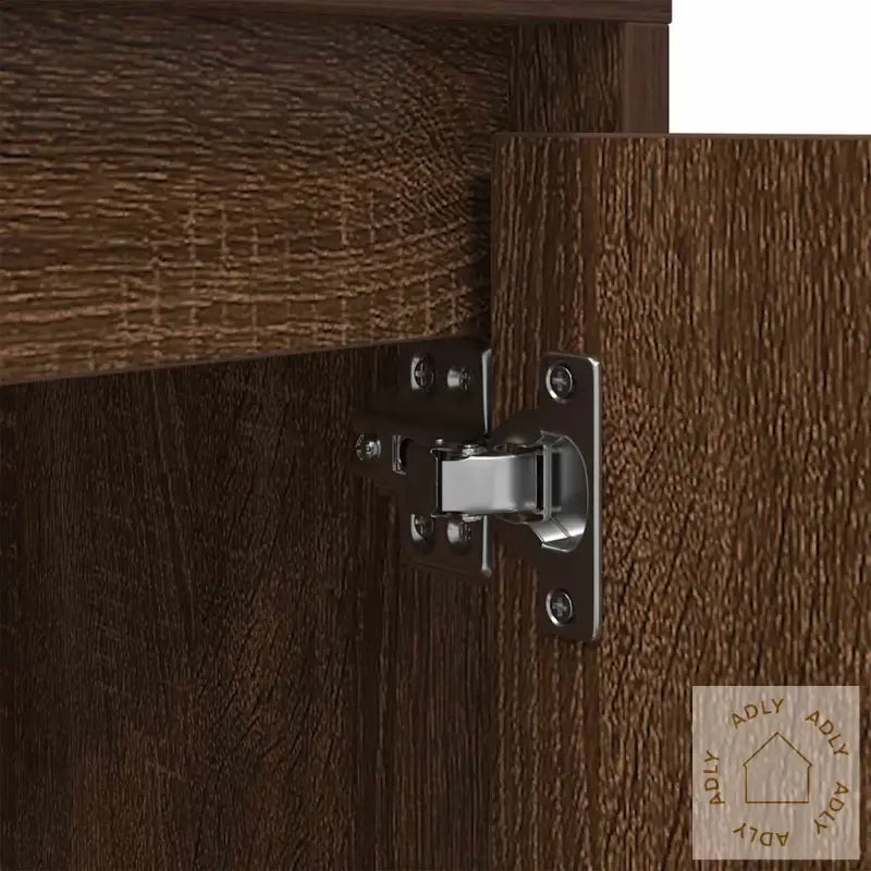 Nattbord Med Led Røkt Eik 38X34X50 Cm