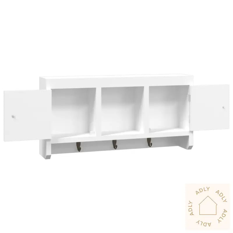 Nøkkelskap Hvit 40X8,5X20 Cm Konstruert Tre Og Stål