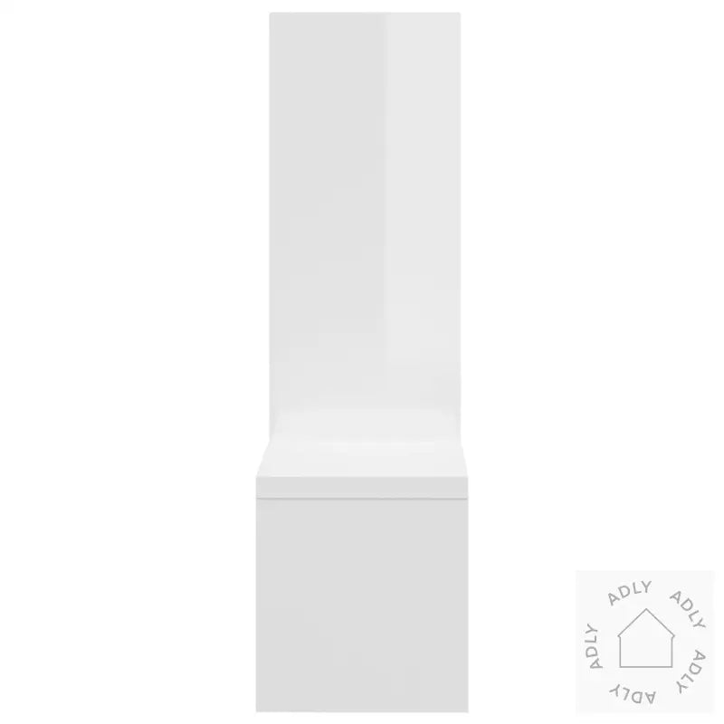 Vegghyller 2 Stk Høyglans Hvit 50X15X50 Cm Konstruert Tre