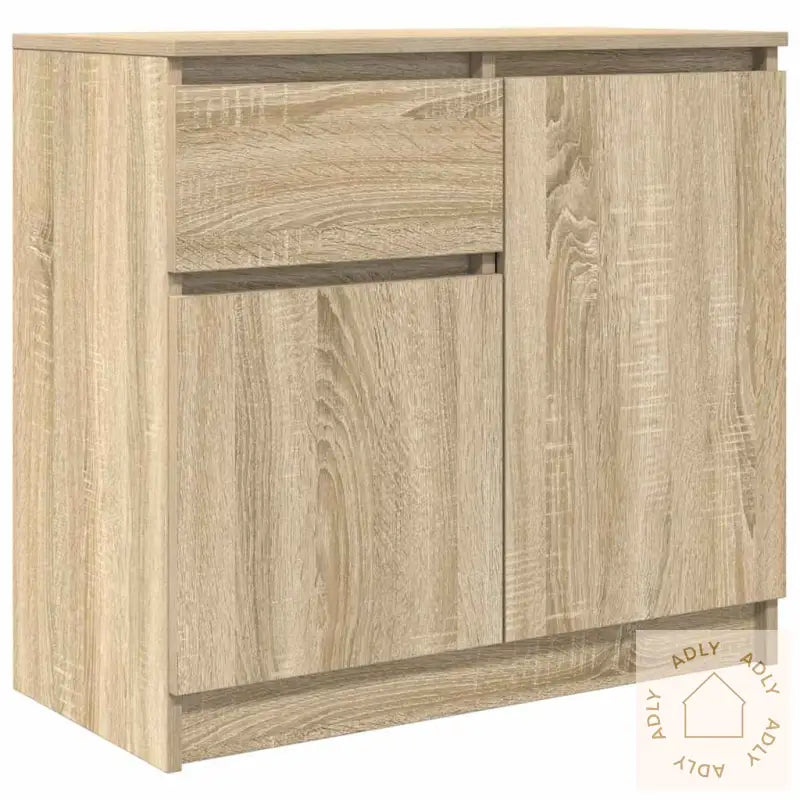Skjenk Med Skuff Sonoma Eik 71X35X65 Cm Konstruert Tre