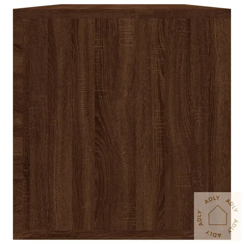 Oppbevaringsboks For Vinyl Brun Eik 71X34X36 Cm Konstruert Tre