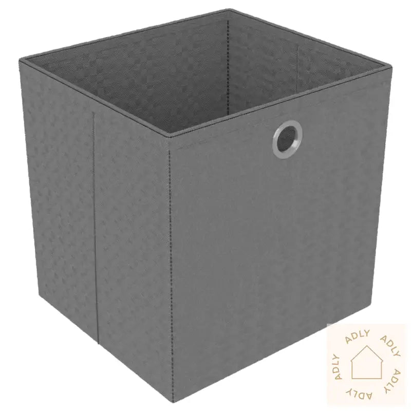 Displayhylle Med 5 Kuber Og Bokser Grå 103X30X72,5 Cm Stoff