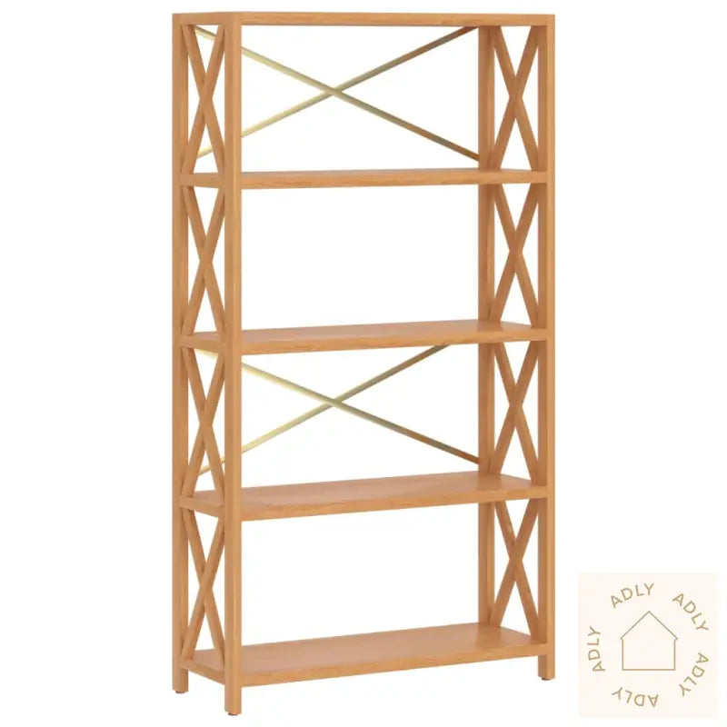 Hylle 5 Etasjer 80X30X146 Cm Heltre Eik
