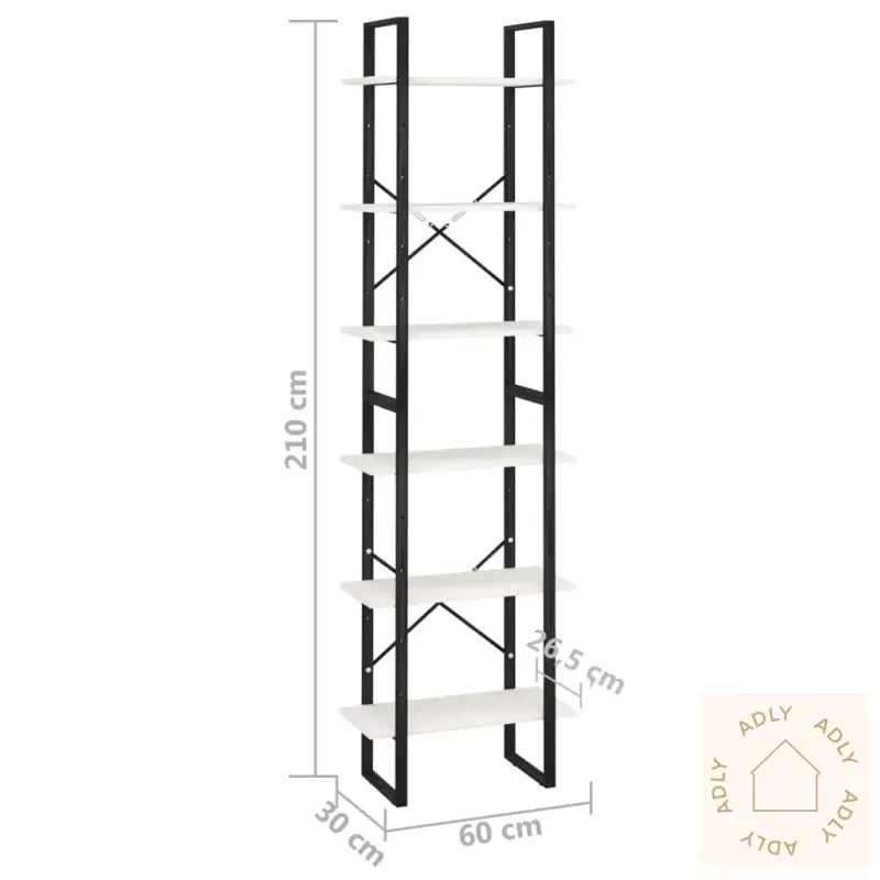 Oppbevaringshylle Hvit 60X30X210 Cm Heltre Furu