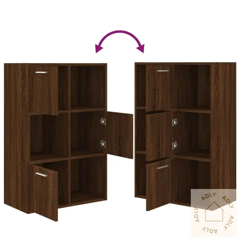 Oppbevaringsskap Brun Eik 60X29,5X90 Cm