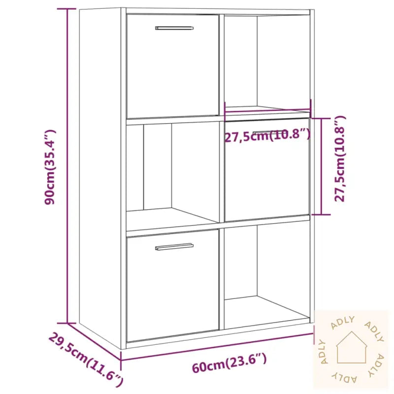 Oppbevaringsskap Brun Eik 60X29,5X90 Cm