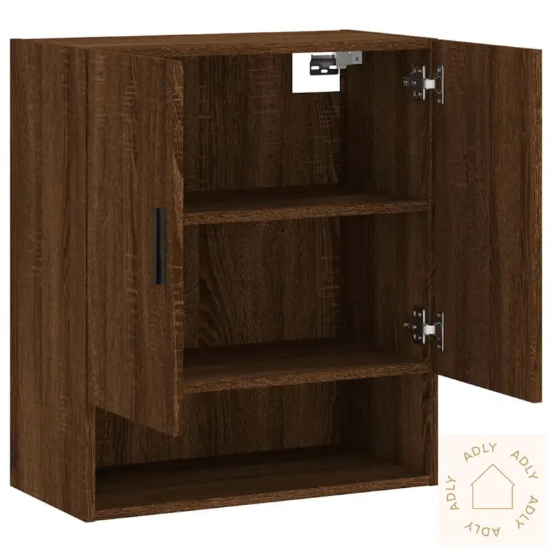 Veggskap Brun Eik 60X31X70 Cm Konstruert Tre