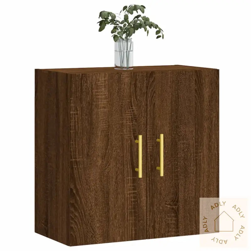 Veggskap Brun Eik 60X31X60 Cm Konstruert Tre