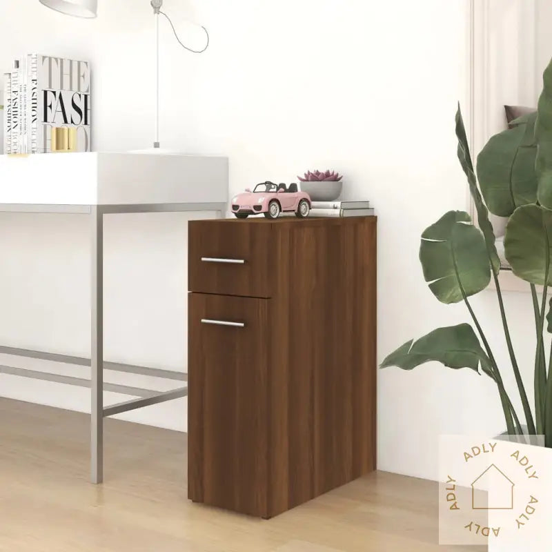 Apotekskap Brun Eik 20X45,5X60 Cm Konstruert Tre