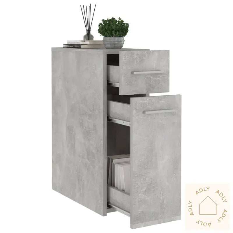 Apotekskap Betonggrå 20X45,5X60 Cm Konstruert Tre