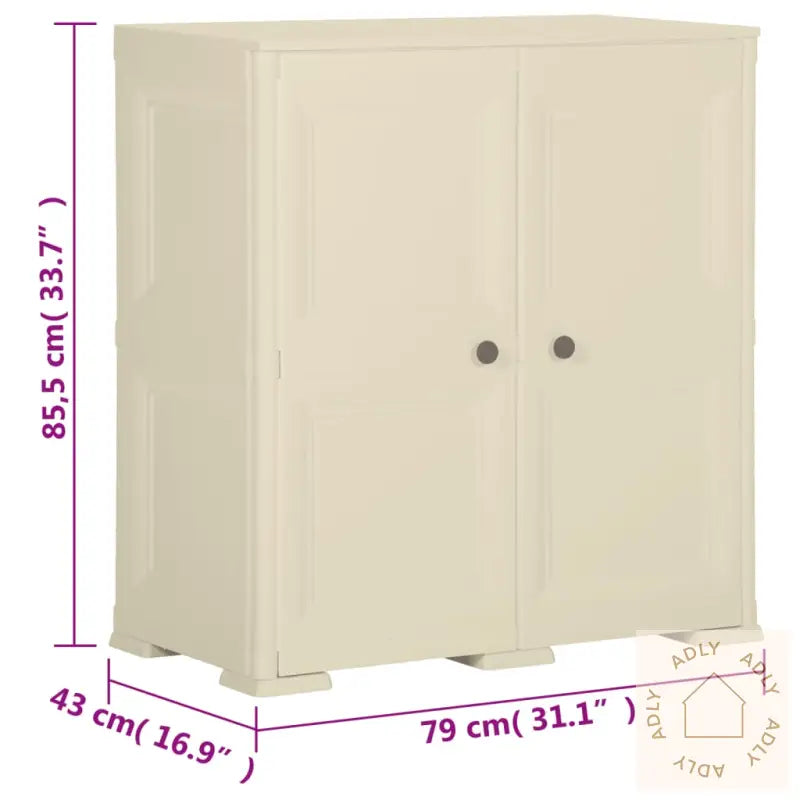 Plastskap 79X43X85,5 Cm Tredesign Hvit Angora