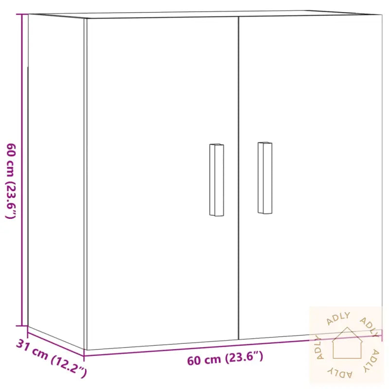 Veggskap Artisan Eik 60X31X60 Cm Konstruert Tre
