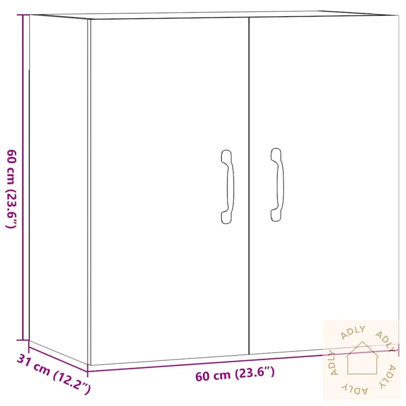Veggskap Artisan Eik 60X31X60 Cm Konstruert Tre