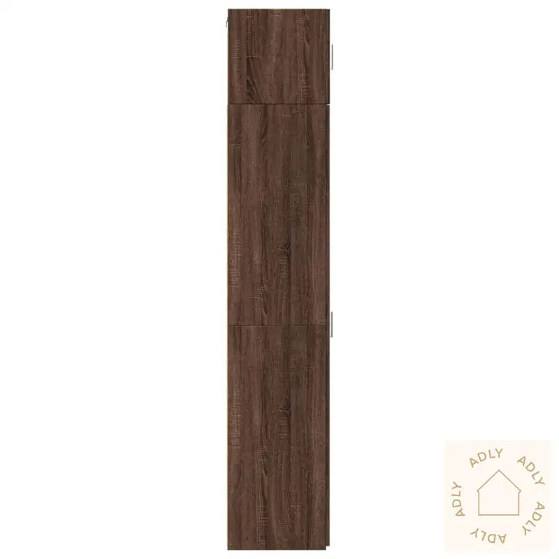 Smalt Oppbevaringsskap Brun Eik 40X42,5X225 Cm Konstruert Tre