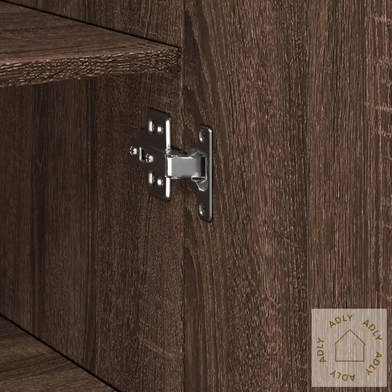 Smalt Oppbevaringsskap Brun Eik 40X42,5X225 Cm Konstruert Tre