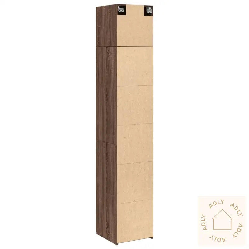 Smalt Oppbevaringsskap Brun Eik 40X42,5X225 Cm Konstruert Tre