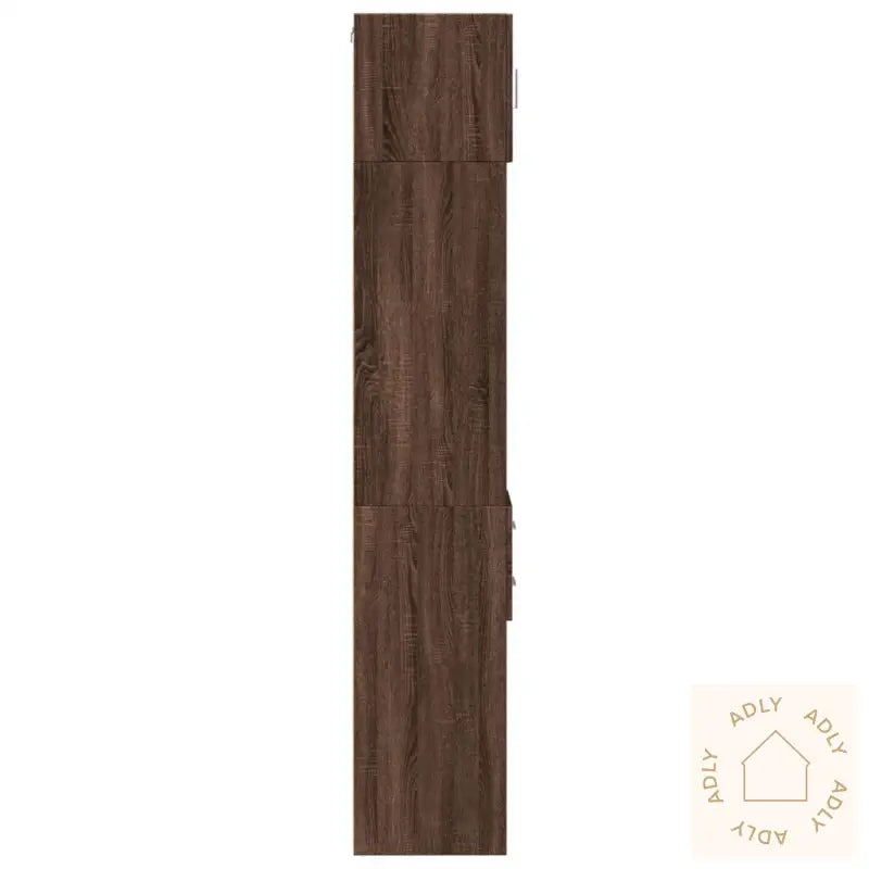 Smalt Oppbevaringsskap Brun Eik 30X42,5X225 Cm Konstruert Tre
