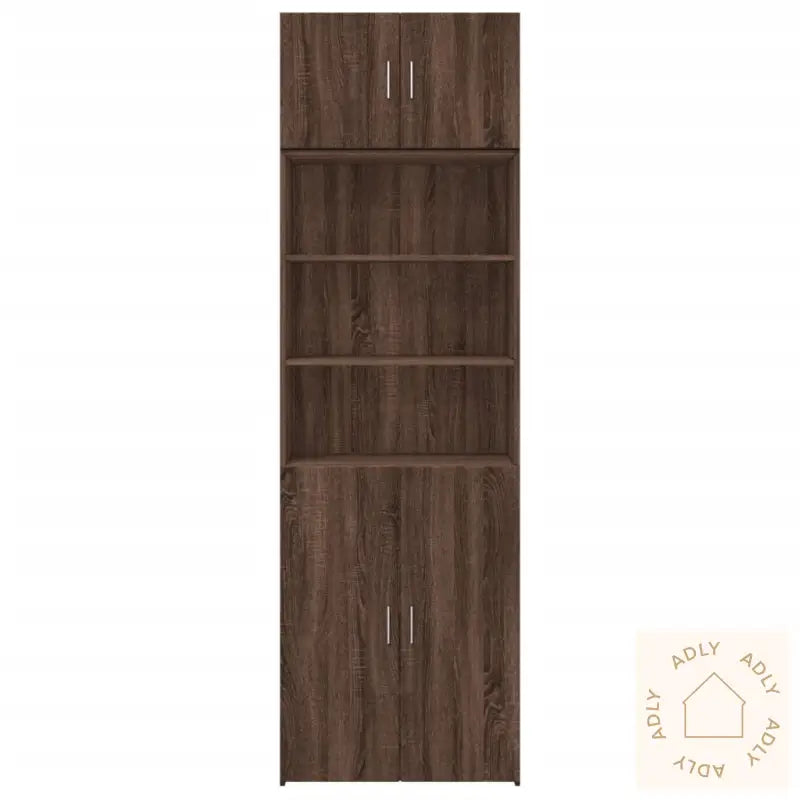 Oppbevaringsskap Brun Eik 70X42,5X225 Cm Konstruert Tre