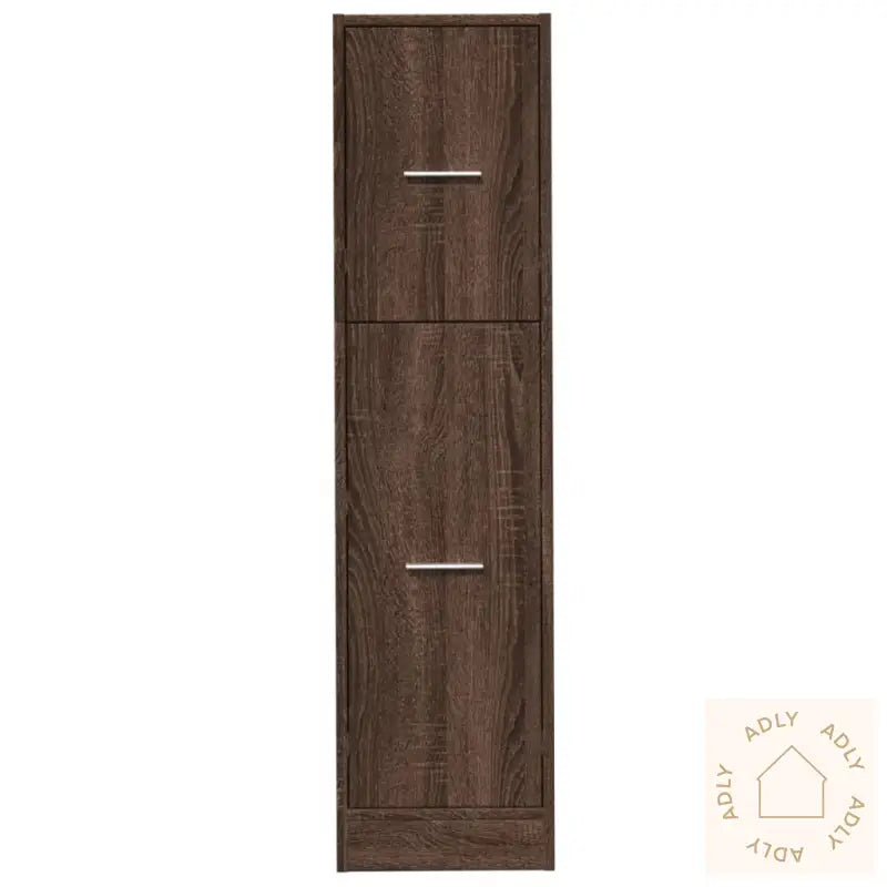 Apotekskap Brun Eik 30X41X118 Cm Konstruert Tre