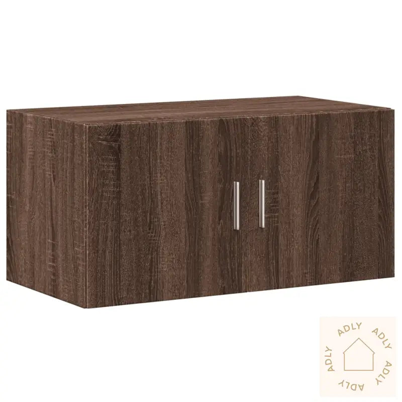 Oppbevaringsskap Brun Eik 80X42,5X225 Cm Konstruert Tre