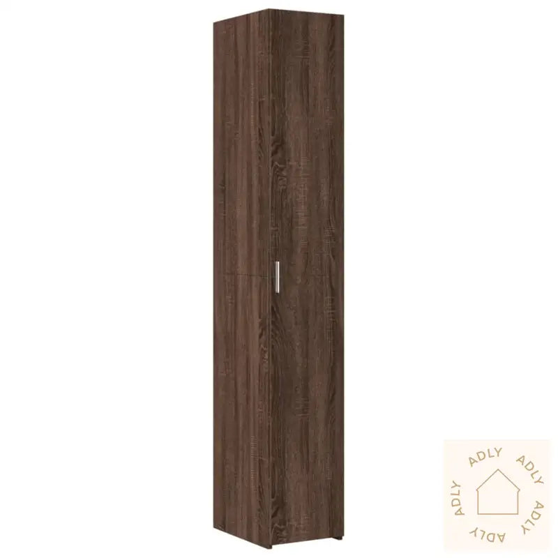 Smalt Oppbevaringsskap Brun Eik 30X42,5X225 Cm Konstruert Tre