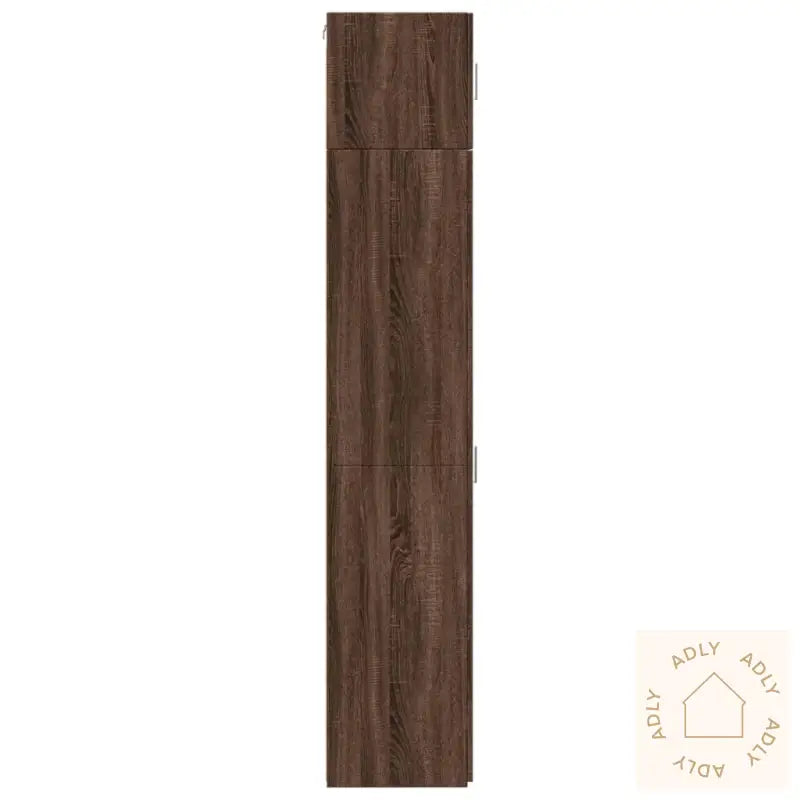 Smalt Oppbevaringsskap Brun Eik 45X42,5X225 Cm Konstruert Tre