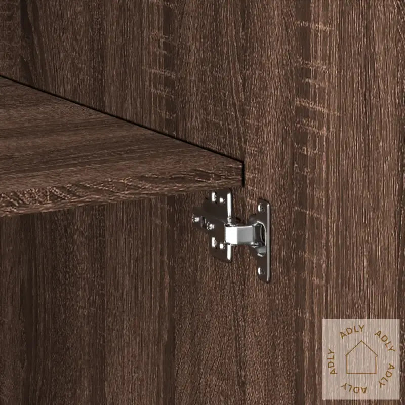 Oppbevaringsskap Brun Eik 80X42,5X225 Cm Konstruert Tre