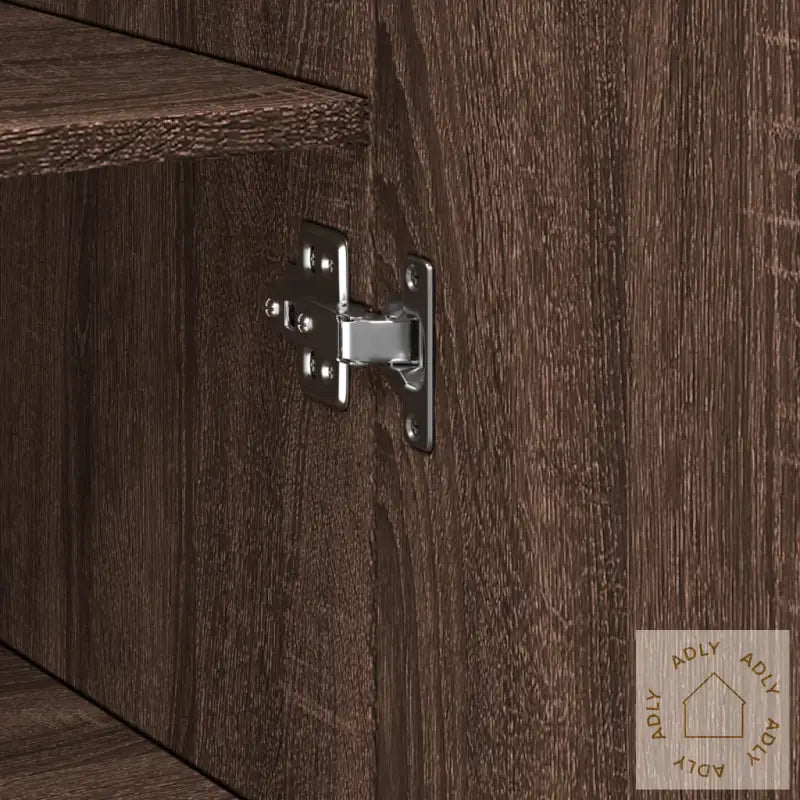 Smalt Oppbevaringsskap Brun Eik 45X42,5X225 Cm Konstruert Tre