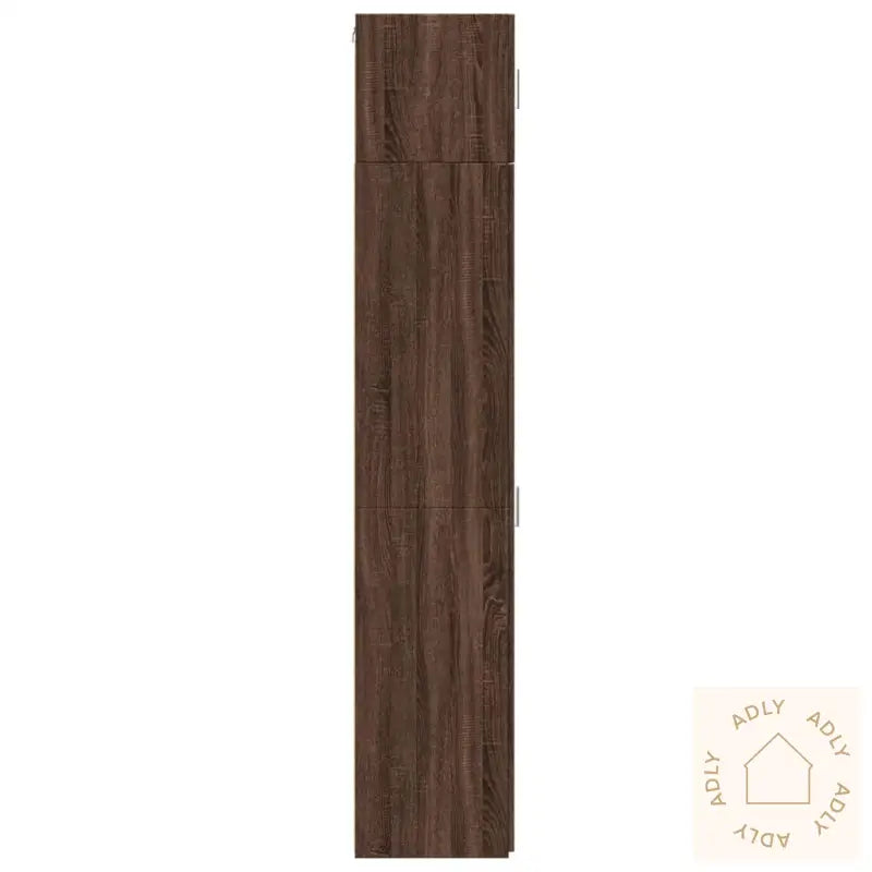 Smalt Oppbevaringsskap Brun Eik 30X42,5X225 Cm Konstruert Tre