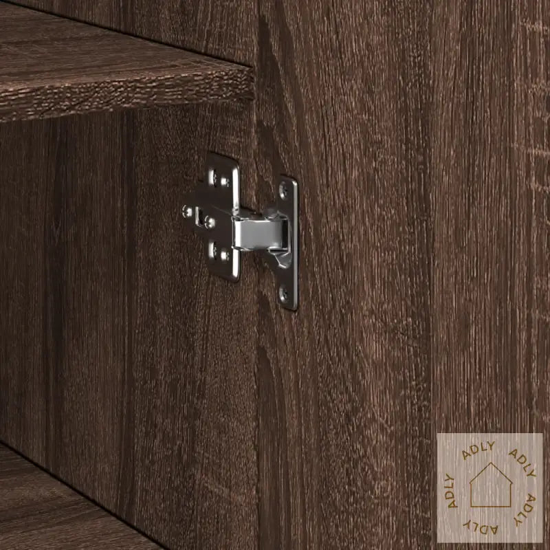 Smalt Oppbevaringsskap Brun Eik 30X42,5X225 Cm Konstruert Tre