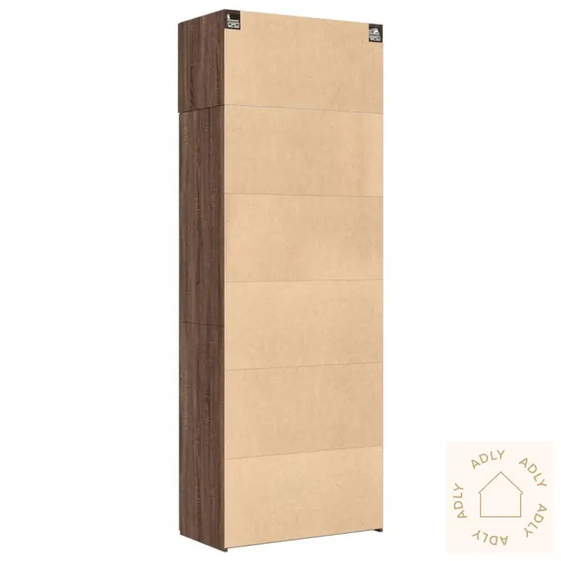 Oppbevaringsskap Brun Eik 80X42,5X225 Cm Konstruert Tre