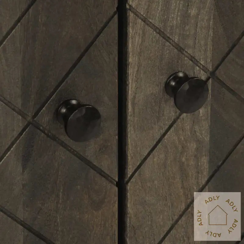 Skjenker 3 Deler Svart 60X33X75 Cm Heltre Mango