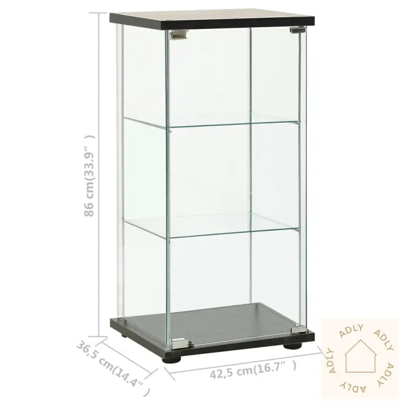 Oppbevaringsskap Herdet Glass Svart