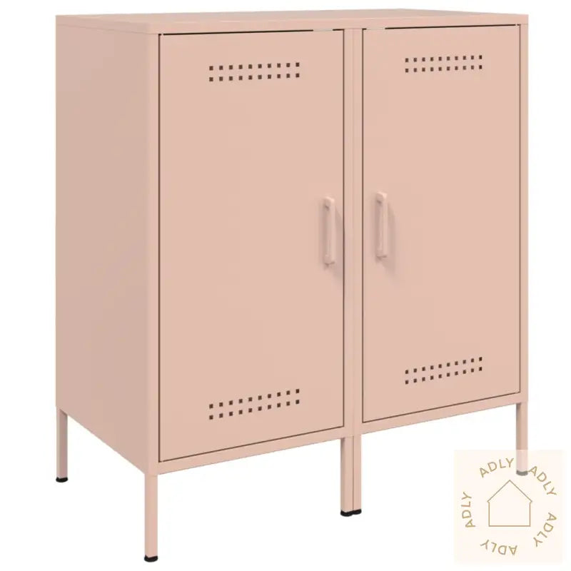 Skjenker 2 Stk Rosa 36X39X79 Cm Stål